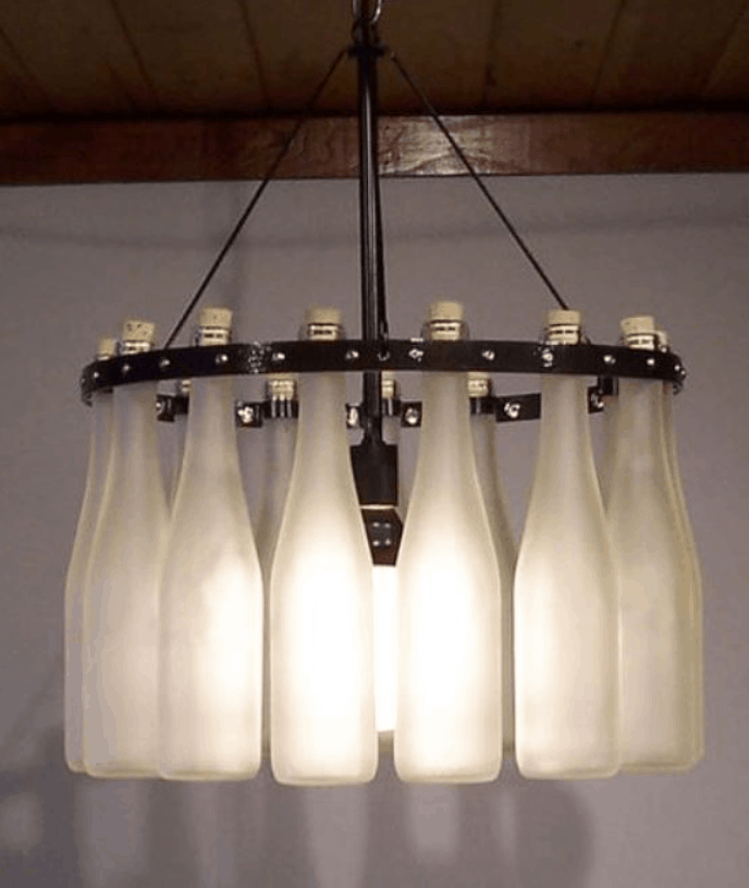 HOW TO MAKE A WINE BOTTLE CHANDELIER