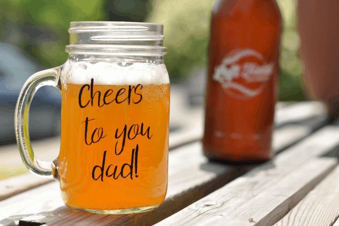 DIY Custom Craft Beer Mugs for Dad