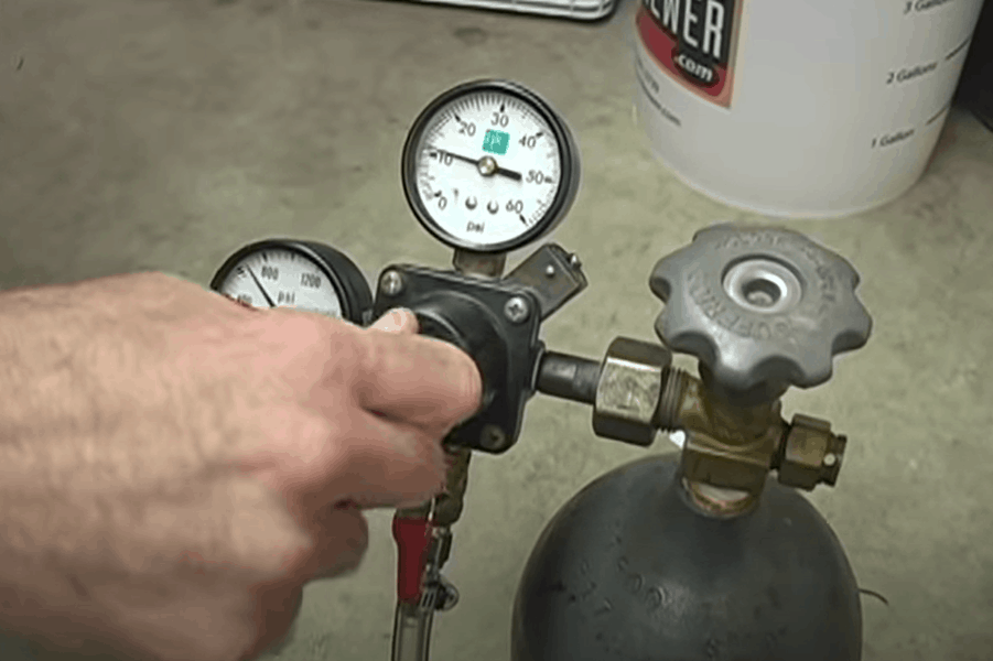 Set the regulator to the appropriate pressure